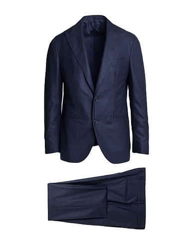 F839 BORN IN NAPOLI Suits Navy blue 100% Virgin Wool