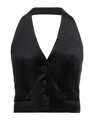 VICOLO Waistcoat Black 100% Polyester