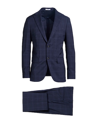 BOGLIOLI Suits Navy blue 100% Virgin Wool