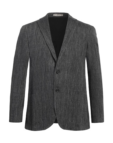CC COLLECTION CORNELIANI Blazer Black 55% Linen, 45% Virgin Wool