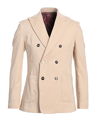 BERNA Blazer Beige 63% Cotton, 33% Polyamide, 4% Elastane