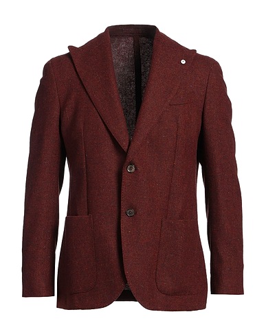 LUIGI BIANCHI Mantova Blazer Brick red 100% Virgin Wool
