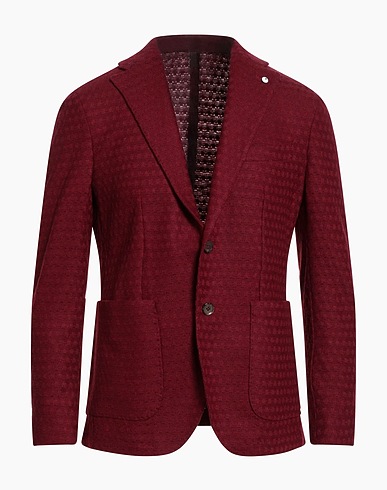 L.B.M. 1911 Blazer Burgundy 70% Wool, 25% Polyamide, 5% Other Fibres