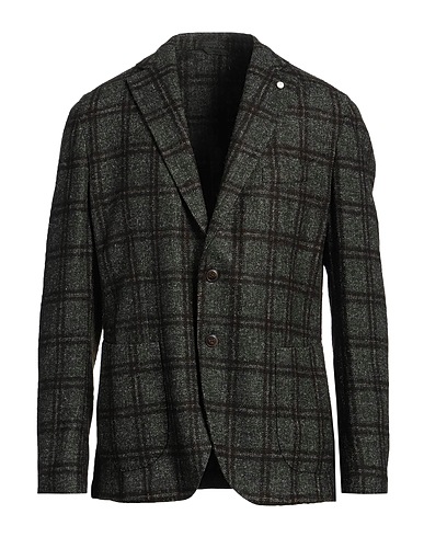 LUIGI BIANCHI Mantova Blazer Military green 64% Wool, 16% Polyamide, 12% Viscose, 6% Polyester, 2% Cotton