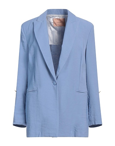 TWINSET Blazer Sky blue 90% Viscose, 10% Polyester