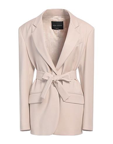 HEBE STUDIO Giacca Beige 63% Poliestere, 34% Viscosa, 3% Elastan