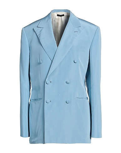 BRIONI Giacca Blu chiaro 55% Seta, 45% Cotone