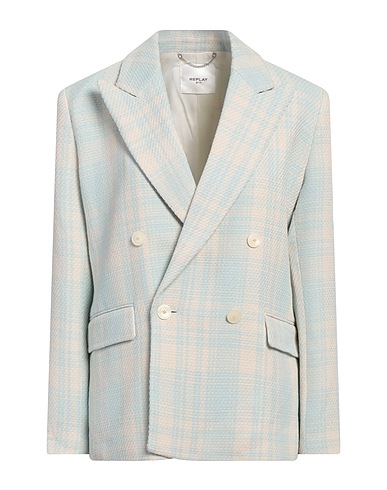 REPLAY Blazer Sky blue 100% Cotton
