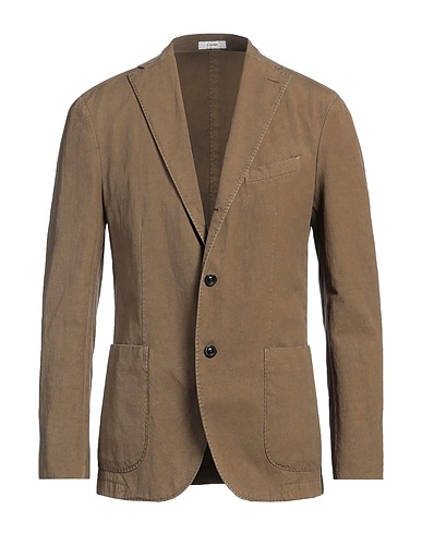 BOGLIOLI Blazer Military green 54% Cotton, 44% Linen, 2% Elastane