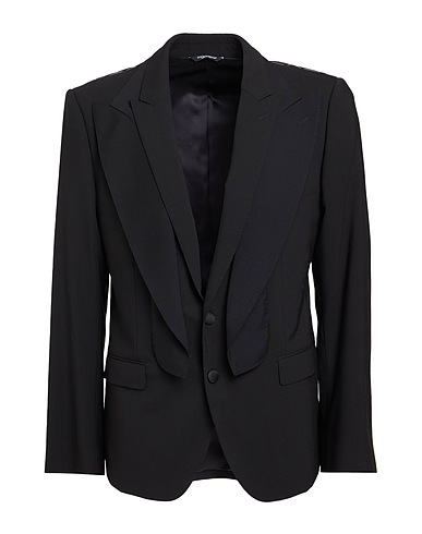 DOLCE&GABBANA Blazer Black 98% Virgin Wool, 2% Elastane