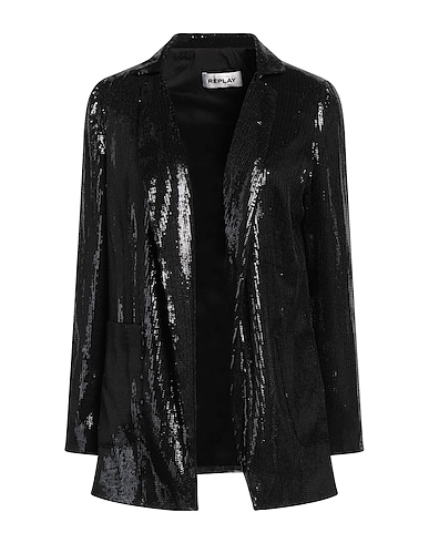 REPLAY Blazer Black 100% Polyester