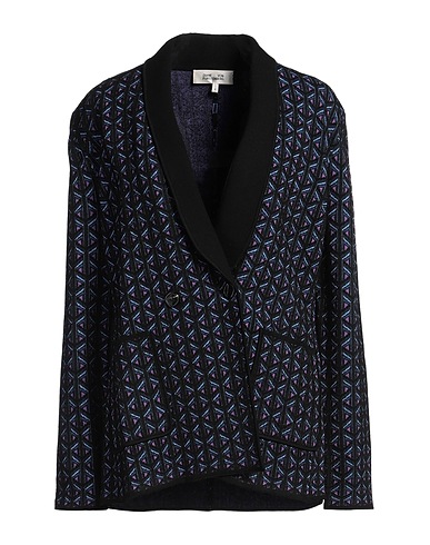 DIANE VON FURSTENBERG Blazer Black 47% Viscose, 17% Acrylic, 16% Wool, 10% Polyester, 10% Synthetic fibers