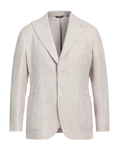 TOMBOLINI Blazer Beige 70% Virgin Wool, 15% Cotton, 11% Silk, 4% Linen