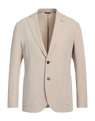 TOMBOLINI Blazer Beige 70% Polyester, 24% Viscose, 6% Elastane