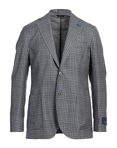 TOMBOLINI Blazer Grey 54% Virgin Wool, 37% Silk, 9% Linen