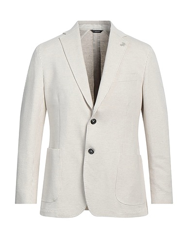 TOMBOLINI Blazer Ivory 60% Cotton, 35% Linen, 5% Elastane