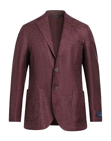 TOMBOLINI Blazer Burgundy 65% Virgin Wool, 21% Silk, 14% Linen