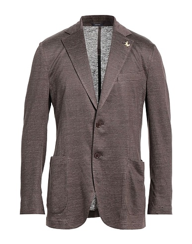 TOMBOLINI Blazer Dark brown 100% Linen