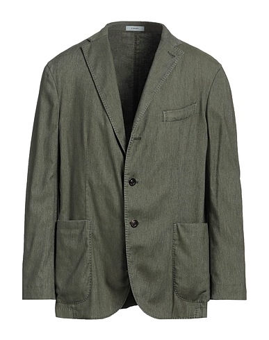 BOGLIOLI Blazer Military green 48% Cotton, 25% Linen, 25% Polyester, 2% Elastane