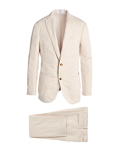 BOGLIOLI Suits Ivory 52% Cotton, 48% Linen