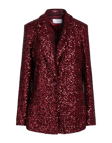 SOALLURE Blazer Burgundy 95% Polyester, 5% Elastane