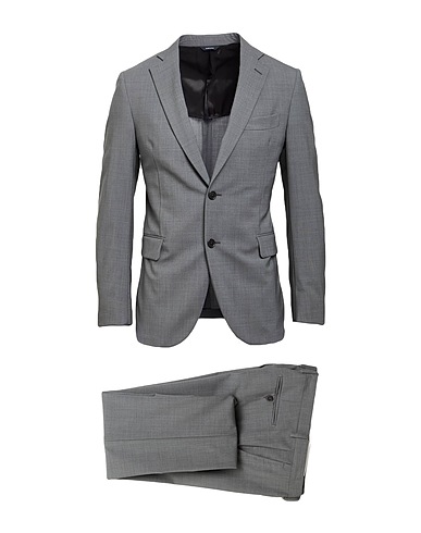TOMBOLINI Suits Grey 98% Virgin Wool, 2% Elastane
