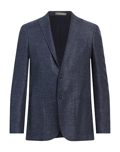 CC COLLECTION CORNELIANI Blazer Navy 32% Virgin Wool, 25% Silk, 23% Cotton, 20% Linen