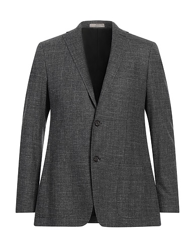 CC COLLECTION CORNELIANI Blazer Charcoal 49% Virgin Wool, 40% Cotton, 10% Linen, 1% Elastane
