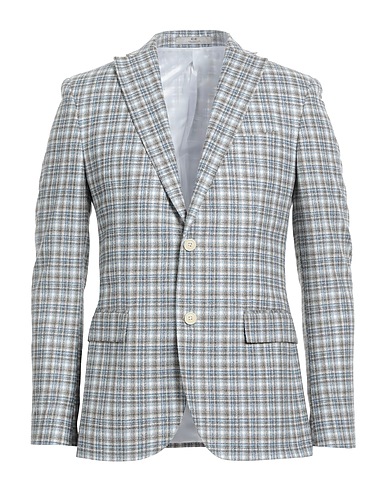 CC COLLECTION CORNELIANI Blazer Light blue 51% Virgin Wool, 30% Cotton, 19% Polyamide