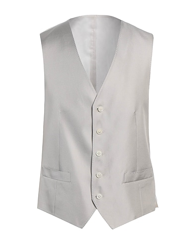CORNELIANI Waistcoat Light grey 100% Silk