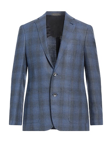 CORNELIANI Blazer Slate blue 52% Linen, 48% Virgin Wool