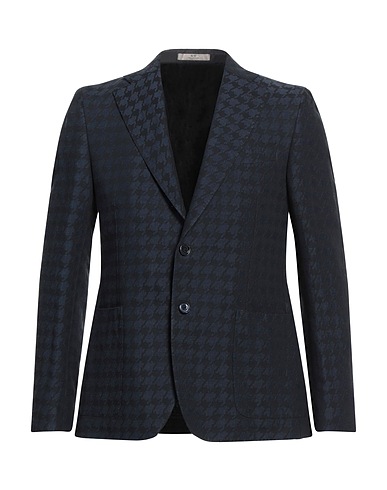 CC COLLECTION CORNELIANI Blazer Blue 51% Cotton, 49% Linen