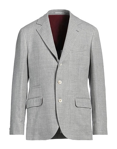 BRUNELLO CUCINELLI Blazer Grey 63% Wool, 20% Silk, 17% Linen
