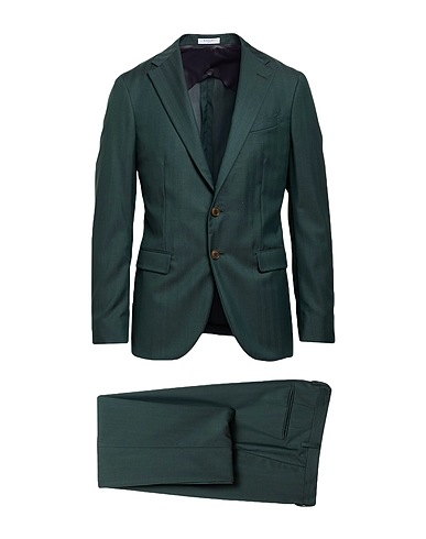 BOGLIOLI Suits Dark green 100% Virgin Wool