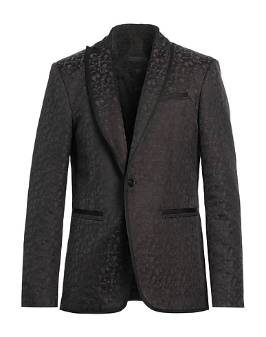 JOHN VARVATOS Blazer Dark brown 66% Wool, 30% Polyester, 4% Elastane