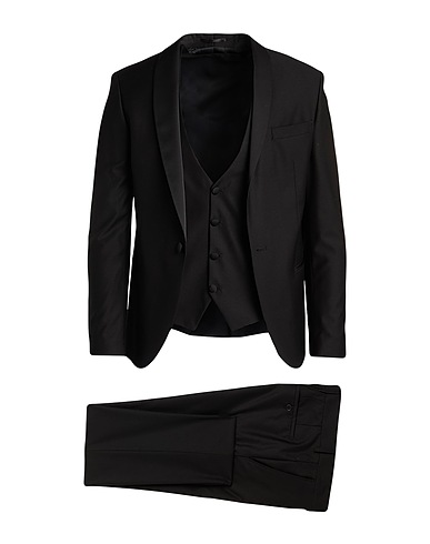 MUSANI Suits Black 65% Polyester, 35% Viscose