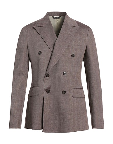 BRIAN DALES Blazer NATURAL LOW IMPACT Chocolate brown 60% Linen, 40% Wool