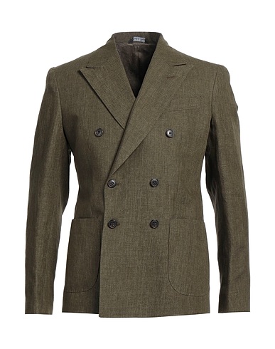 BRIAN DALES Blazer Verde militare 100% Lino