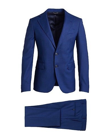 BRIAN DALES Abito Blu 99% Lana, 1% Elastan