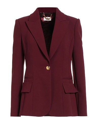 ELISABETTA FRANCHI Blazer Burgundy 96% Polyester, 4% Elastane
