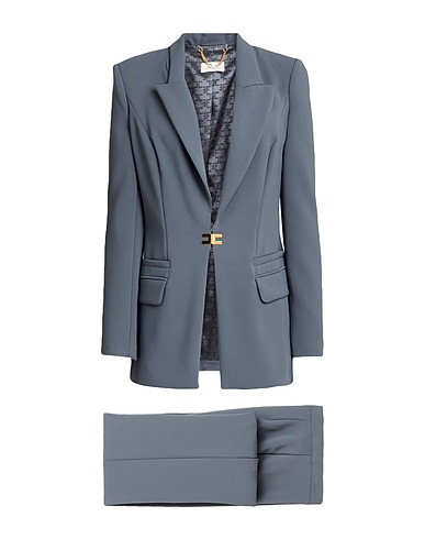 ELISABETTA FRANCHI Kostüm ESSENTIELS Grau 95% Polyester, 5% Elastan