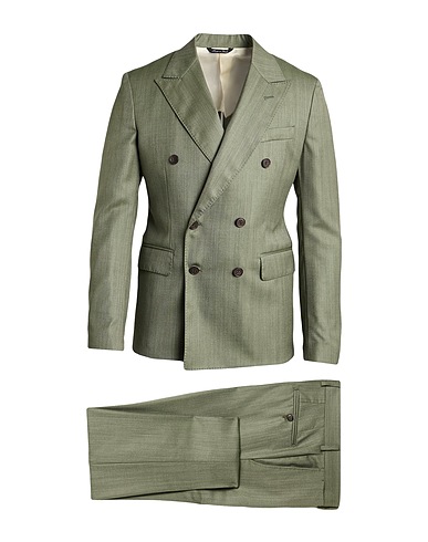 BRIAN DALES Suits Sage green 100% Wool