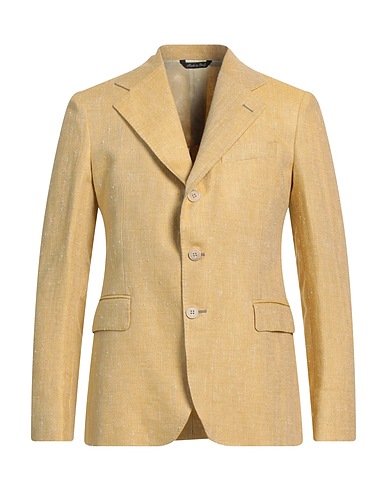BRIAN DALES Blazer Yellow 78% Linen, 22% Silk