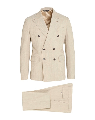 BRIAN DALES Suits Beige 78% Wool, 16% Polyamide, 6% Silk