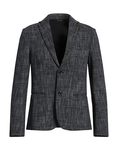 DANIELE ALESSANDRINI Blazer Slate blue 65% Viscose, 30% Polyamide, 5% Elastane