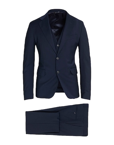 BRIAN DALES Suits Midnight blue 74% Wool, 22% Polyester, 4% Elastane