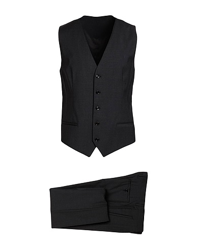DOLCE&GABBANA Suits Charcoal 98% Virgin Wool, 2% Elastane