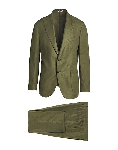 BOGLIOLI Suits Military green 100% Linen