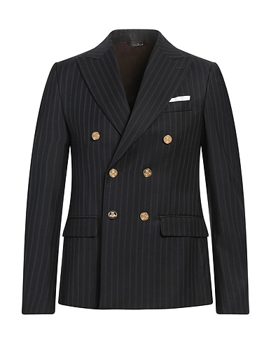 GREY DANIELE ALESSANDRINI Blazer Black 75% Polyester, 25% Viscose