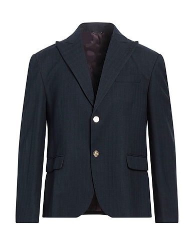 DANIELE ALESSANDRINI Blazer Navy blue 80% Polyester, 20% Viscose